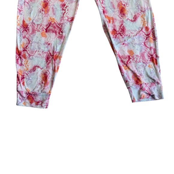 Juicy Couture Woman's Size Extra Large Pull On Pajama Pants White Pink - Picture 6 of 9